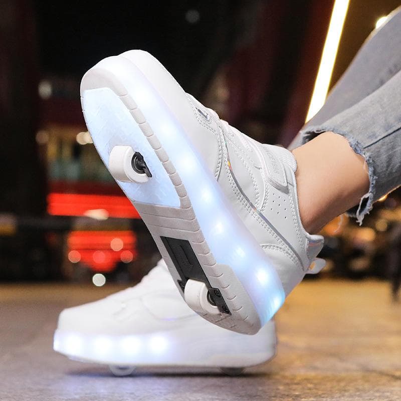 Four-wheeled Running Shoes for Boys, Children and Girls, Automatic Two-wheeled Running Shoes, Adult Roller Skates, Wheels 40