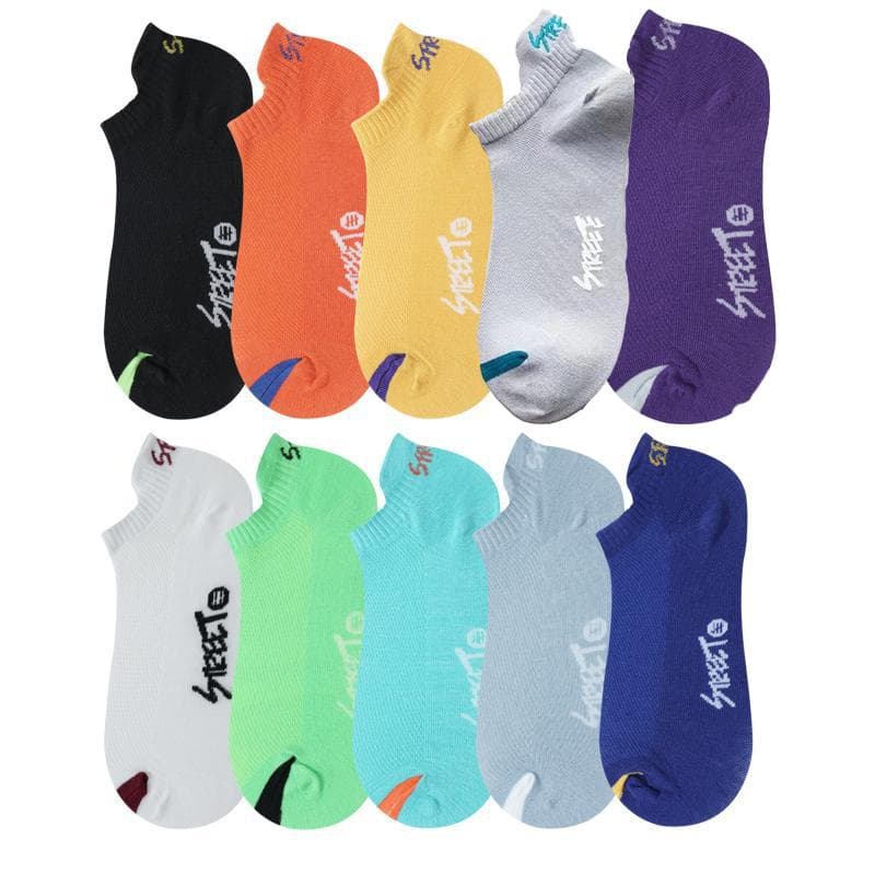 10 Pairs High Quality Women Ankle Socks Breathable Cotton Low Short Casual Sport Anti-wear Fashion Four Seasons Street Non-slip Socks EUR38-43