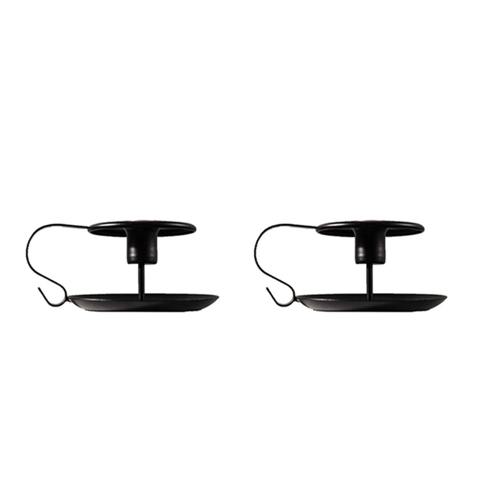 Candle Holder Retro Iron Baking Paint Handhold Candle Stand Pillar for Dinning Table Decoration