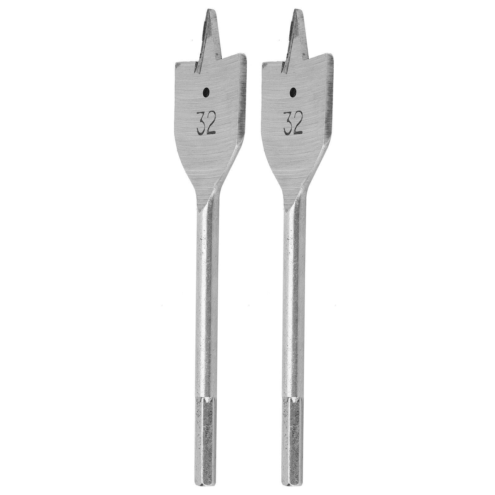 2Pcs Flat Wood Drill Bit Set Spade Boring Woodworking Hole Opening Drilling Tools 32mm