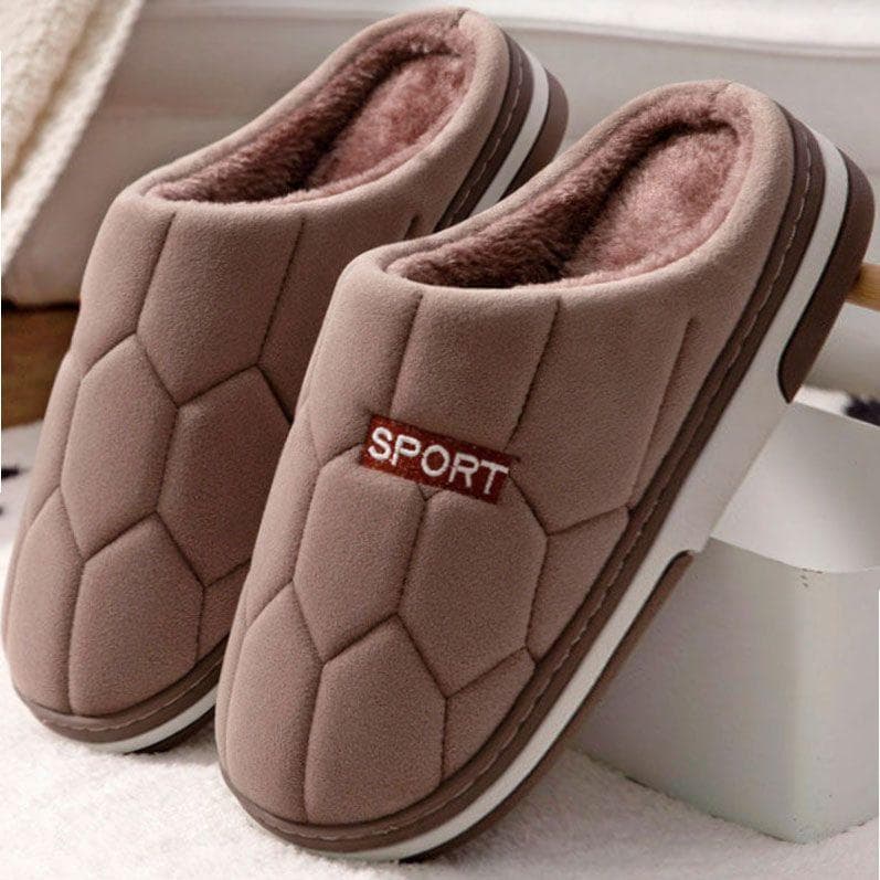 Cotton Slippers for Men In Winter Thick Soled Non Slip Indoor Warmth Household Use Woolen Slippers for Home Use 44-45