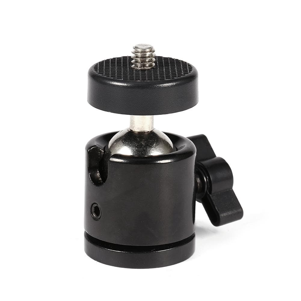 New 360 degrees Mini Ball Head Bracket Mount For 1/4 Camera Tripod & 3/8 Flash Holder