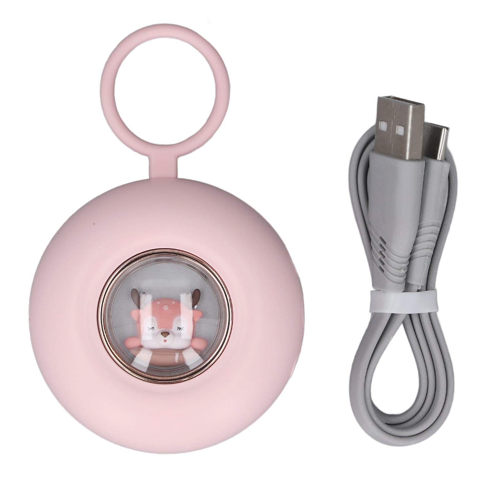 Rechargeable Hand Warmer USB 3 Heating Settings Cute Donut Shaped Compact Pocket Electric
