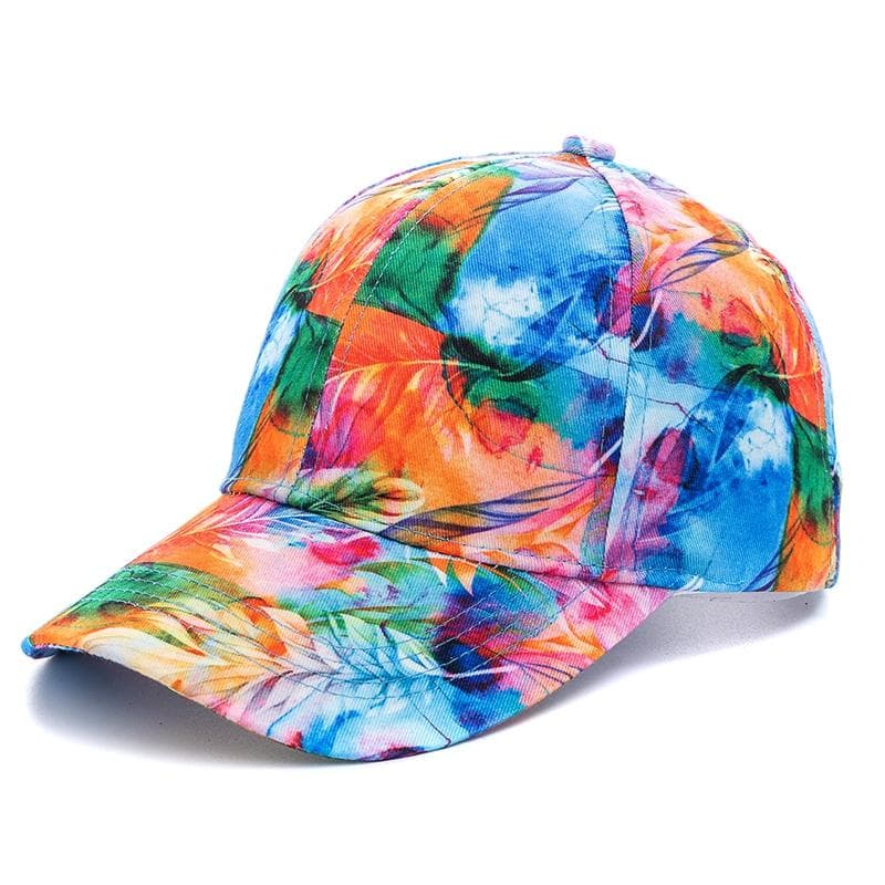 New Outdoor Casual Tie Dye Caps For Women Rainbow Colorful Baseball Cap Female Fashion Streetwear Summer Hat 56cm-60cm