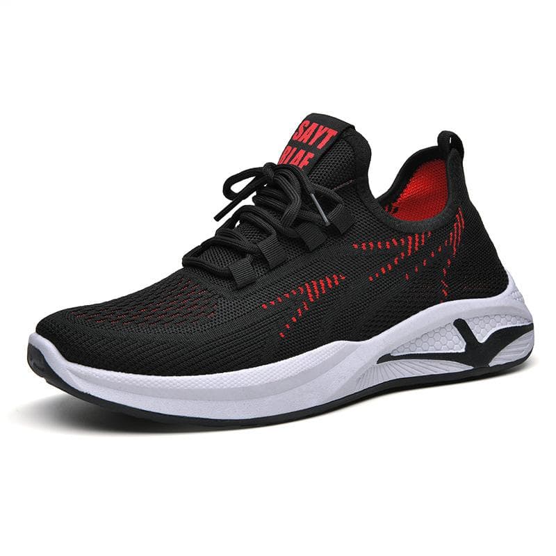 Men's Sports Shoes Spring New Running Shoes Fashion Korean Version Breathable Tide Shoes Flying Woven Casual Shoes Men's Shoes 44
