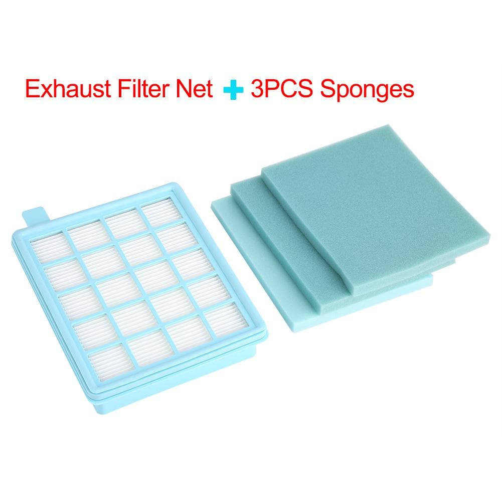 Exhaust Filter Net   3PCS Sponges for Philips Vacuum Cleaner FC8471/8630/9322