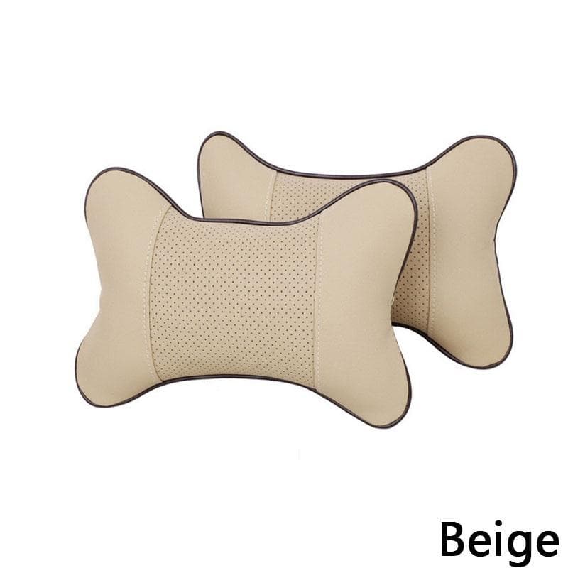 1 Pc Car Seat Headrest Head Pillow Pad Neck Rest Support Cushion beige