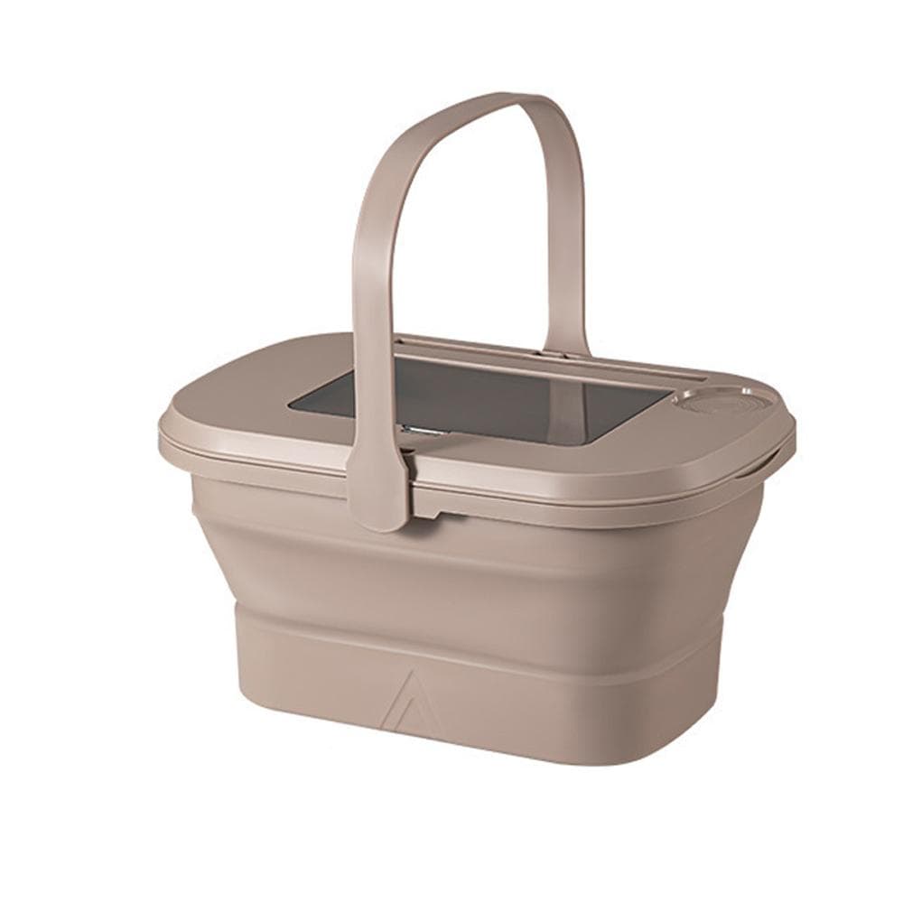 Folding Picnic Camping Storage Basket Large Capacity Outdoor BBQ Fishing Beverages and Fruits coffee