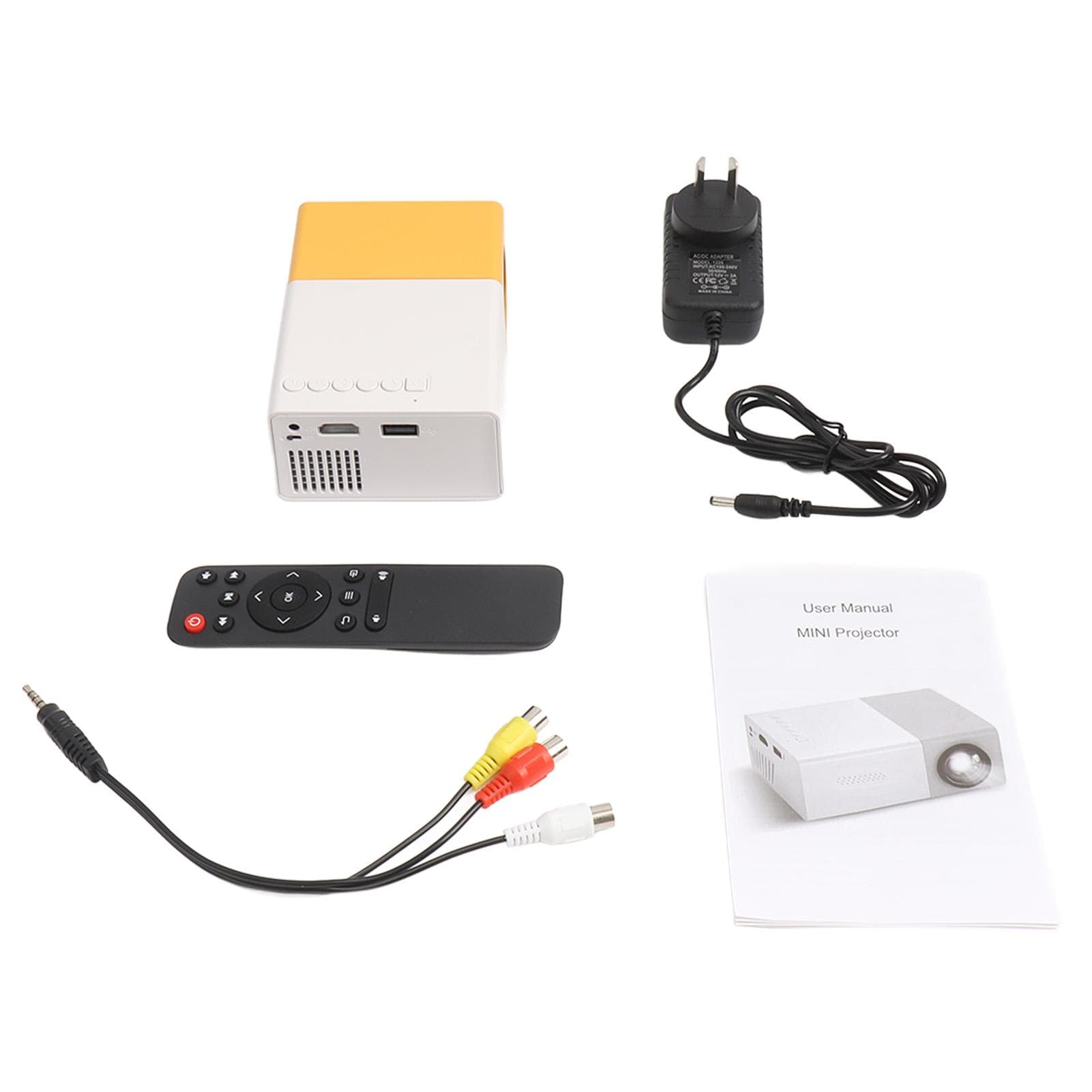 Mini Projector Portable Mini 17 to 32in 1920x1080 Resolution Large Screen Projector for Home AU Plug