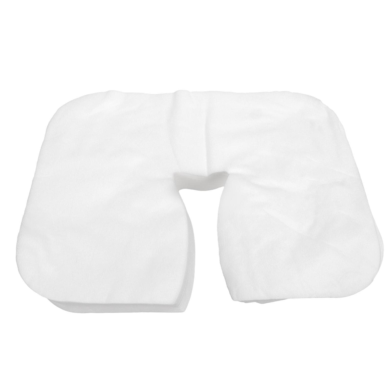 100pcs Disposable Face Rest Cover U Shaped Hollow Breathable Nonwoven Massage Face Rest Cover for