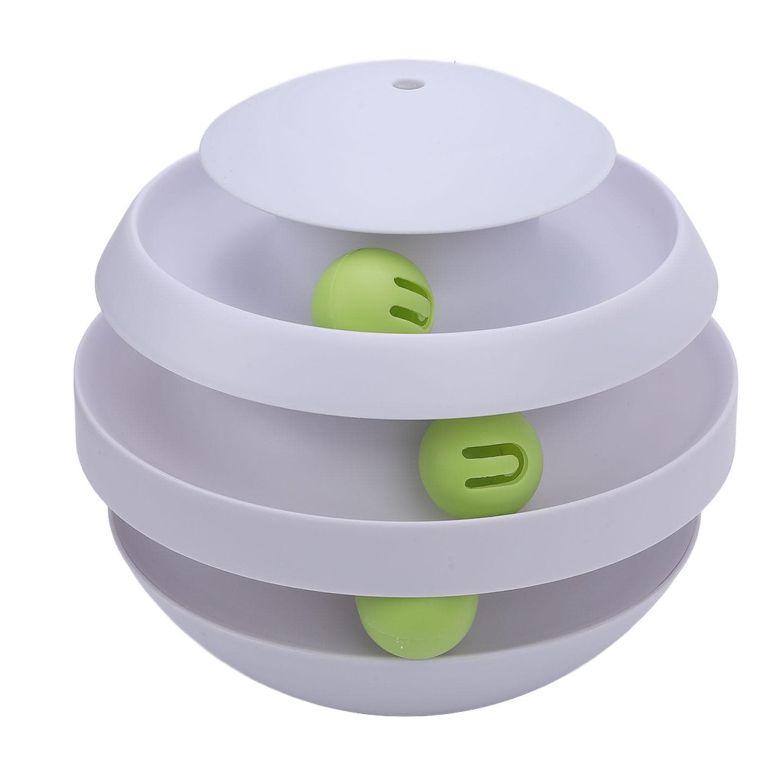 Cat Ball Toy 360 Degree Rotating Bite Proof Reduce Boredom Enhanced Exercise Indoor Cat Ball Toy light gray