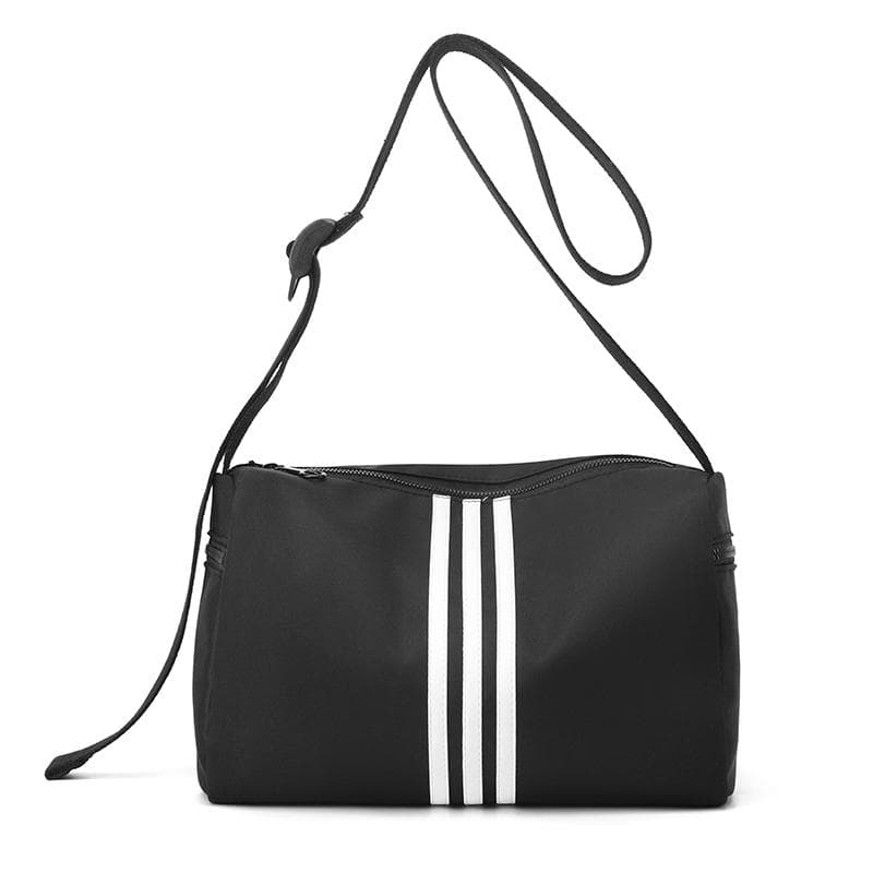 Unisex Oxford Shoulder Bag Compact Square Crossbody Sling for Sports & Daily Use Underarm Bag black