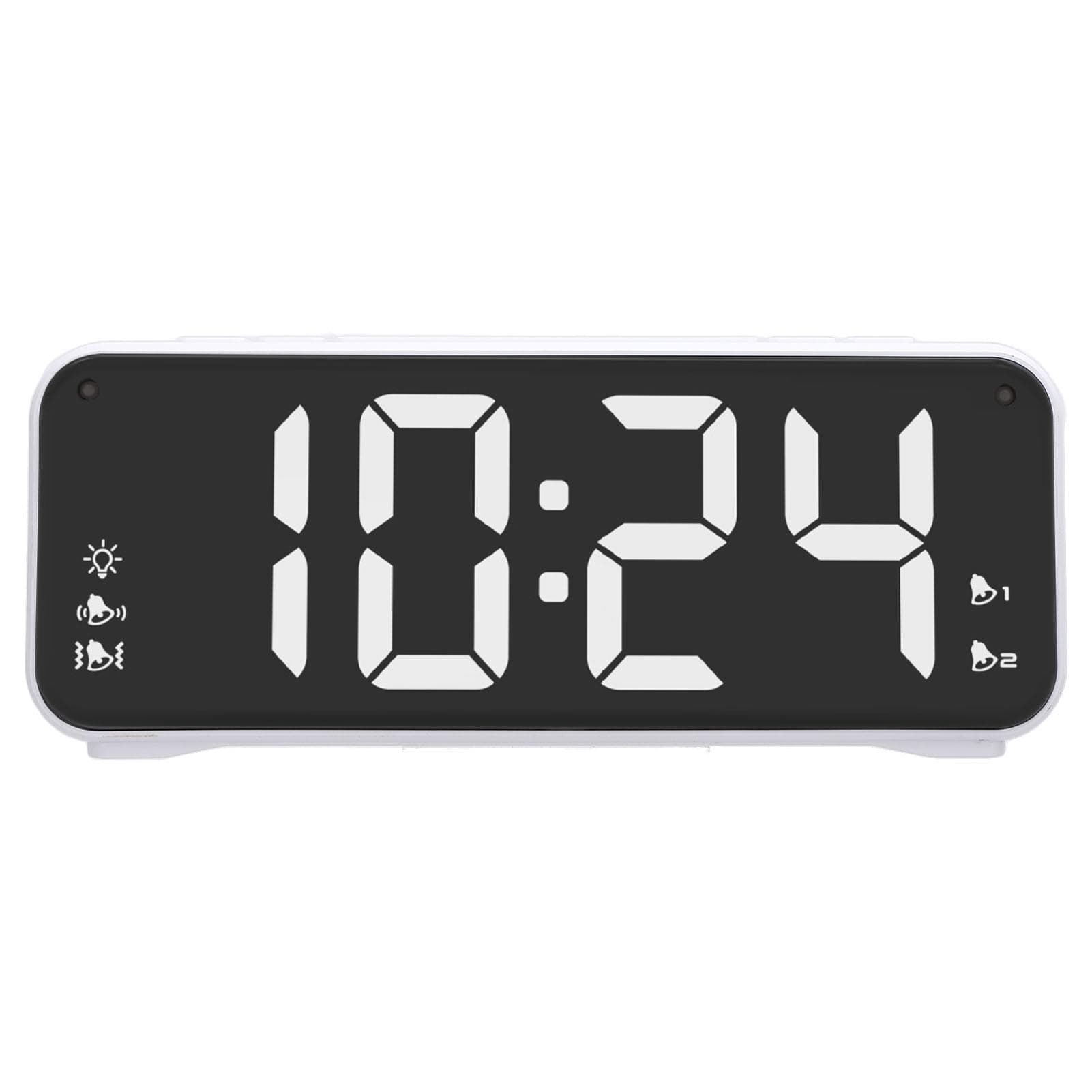 Extra Loud Dual Alarm Clock with Bed Shaker LED Display Bed Shaking Alarm Clock Snooze Function for