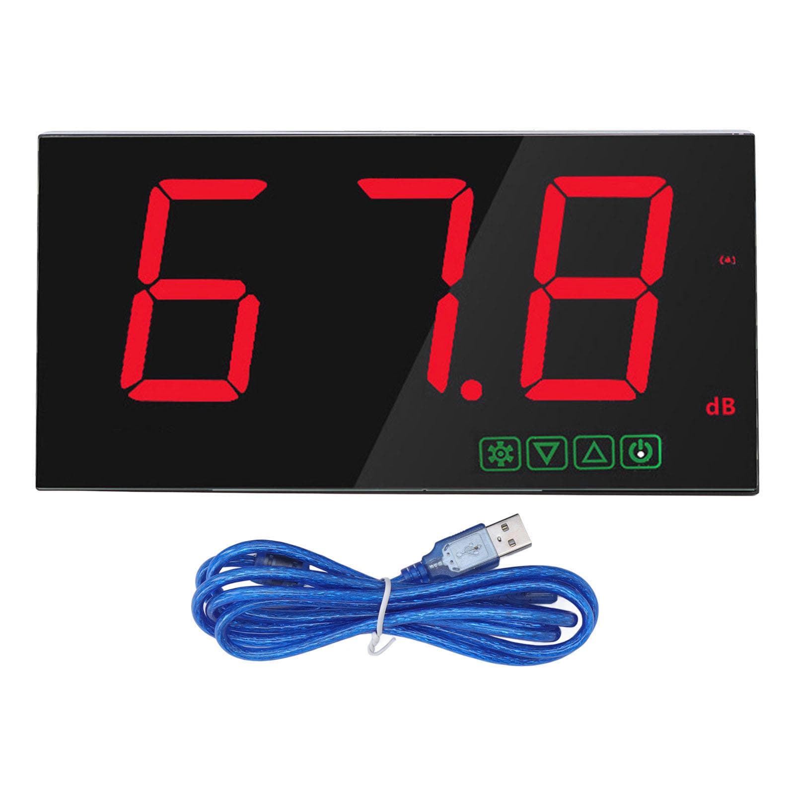 Decibel Meter Wall Mounted High Accuracy Battery Level Indication USB 30?130dB with Alarm Function