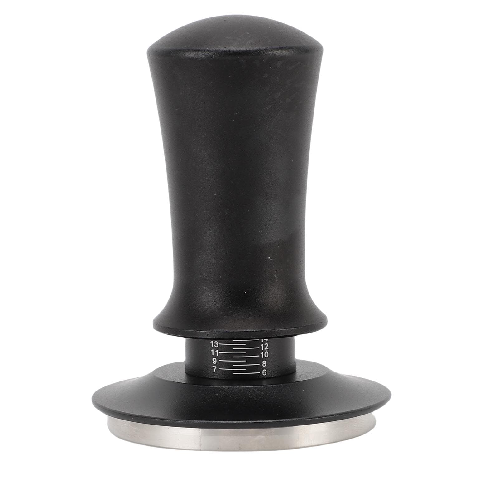 58mm Coffee Tamper with Scale 304 Stainless Steel Coffee Powder Constant Pressure Hammer for Coffee L(for 6.5-9kg) black