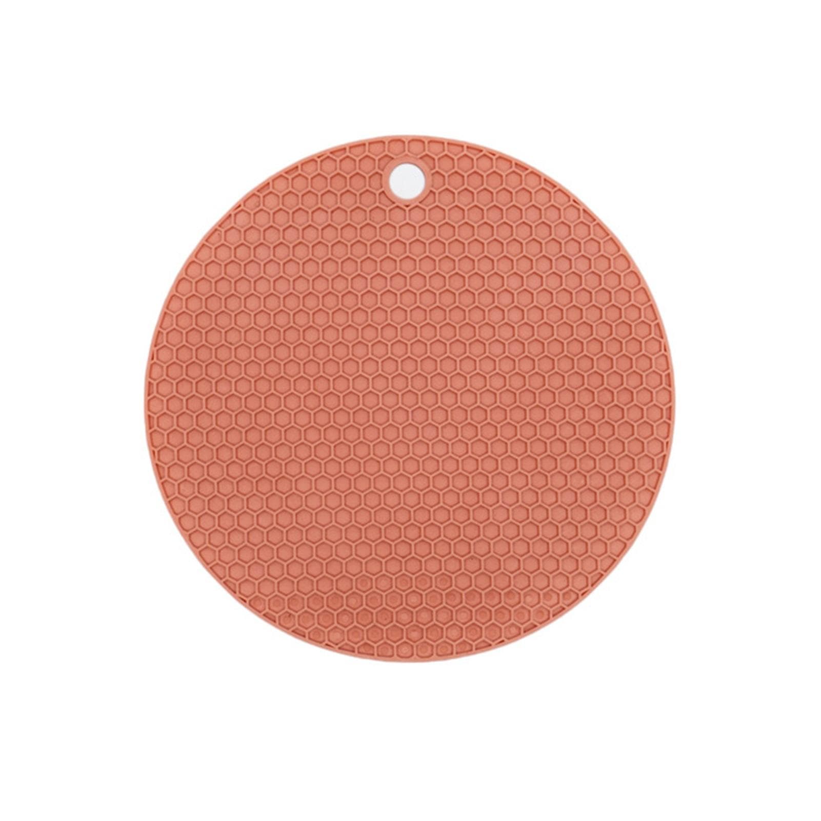 Round Placemat Rubber Toxic Free Prevent Slip Heat Resistant Washable Table Insulation Pad for Cup