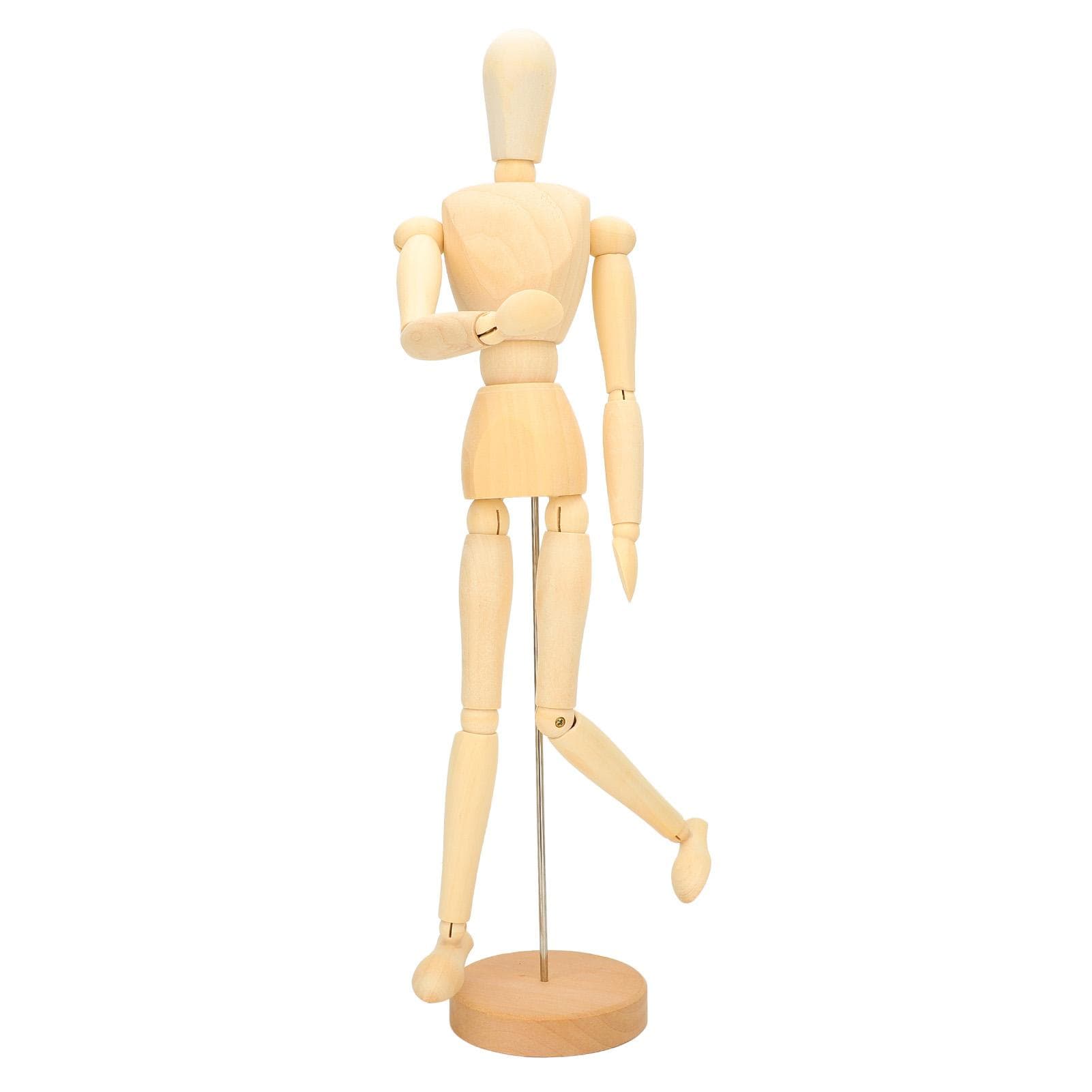 Artist Manikin 17.3 Inch Figure Model Flexible Articulated Mannequin Wooden Human Body Model for