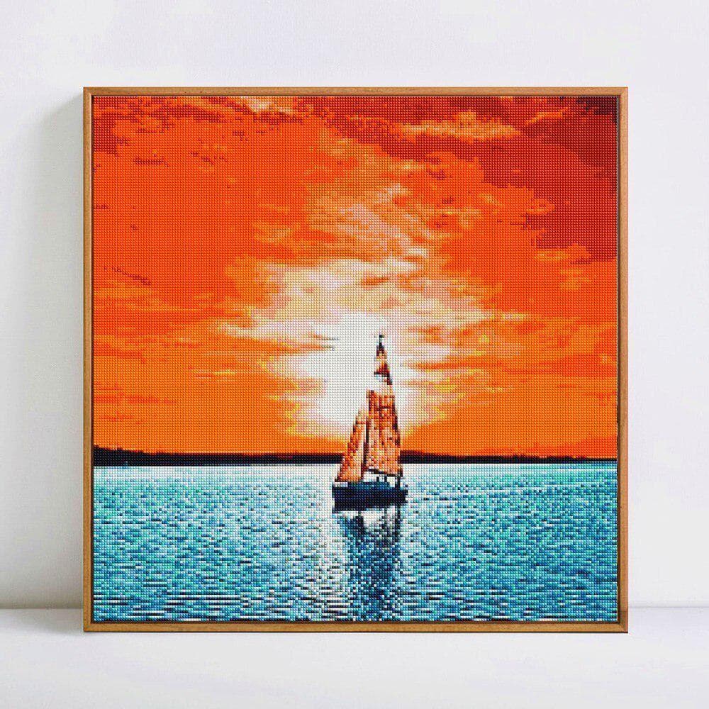 5D Diamond Painting Full Round Scenic Sea Rhinestone Picture Embroidery Diamond Mosaic Cross Stitch 30x30