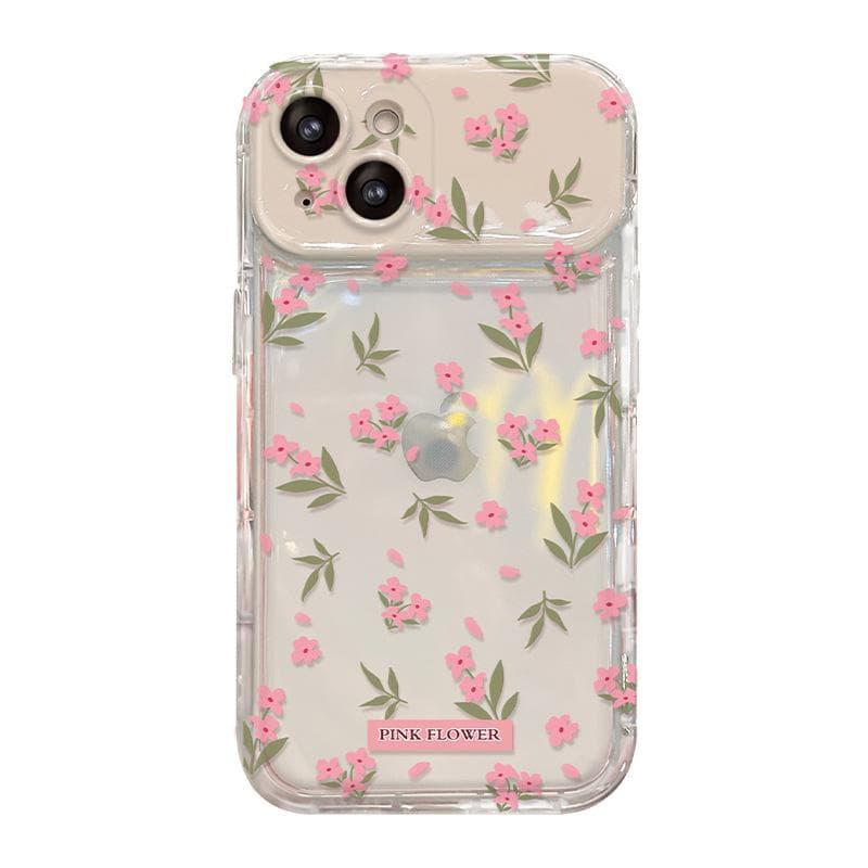 Fresh Floral Chains Are Suitable for Apple 16PRO Mobile Phone Case 15 Transparent Silicone 14 Flip Mirror XS/XR iPhone 6s Plus