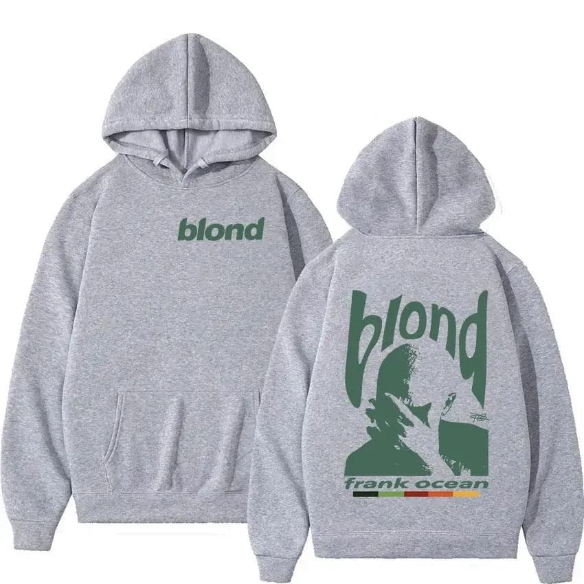 Rapper Frank Ocean Graphic Hoodie Hip Hop Blond Pullover Clothing Sweatshirt Unisex Blonde Fashion Fleece Oversized Hooded S gray