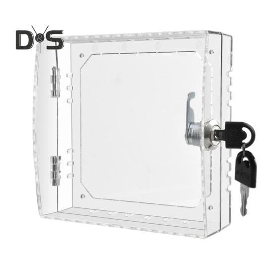 Large Thermostat Lock Box Cover with Key Transparent Design Easy to Install Universal Clear Thermostat Cover AC Lock Box Cover transparent