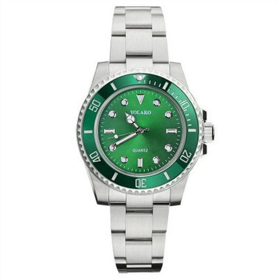 YOLAKO Celebrity Submariner: Stainless Steel Fashion Watch green