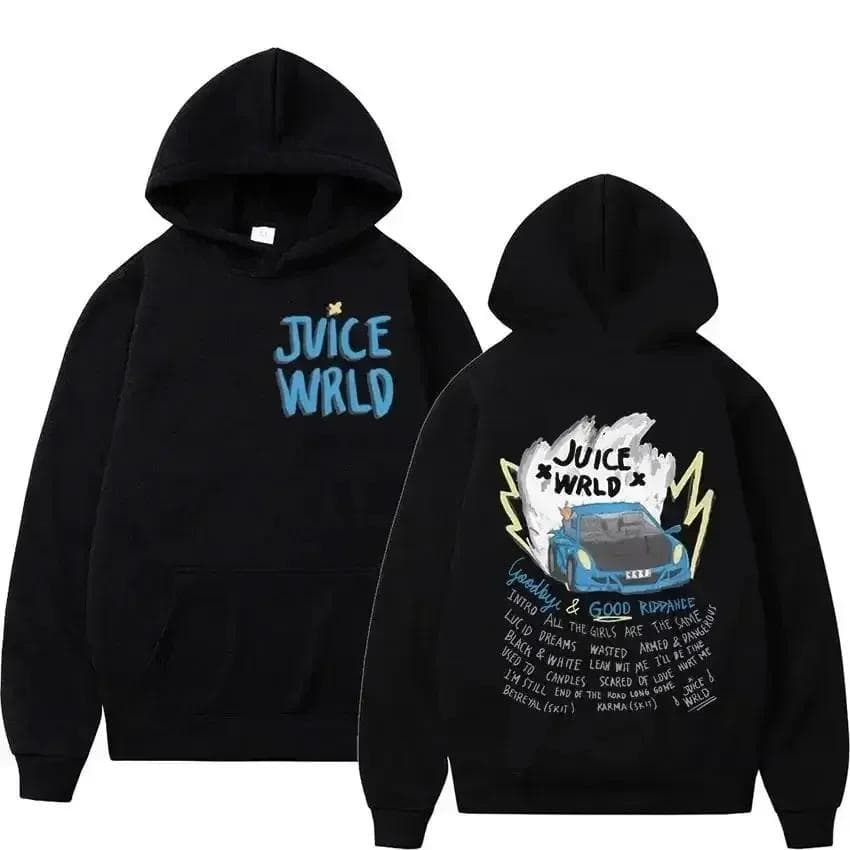 Male and female rapper Juice Wrld hooded sweatshirt city fashion sweatshirt popular hip-hop sweatshirt 3XL