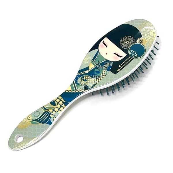 Kimmidoll YOSHIKO Hair Brush Comb Scalp Massager Japanese Kokeshi Doll Design