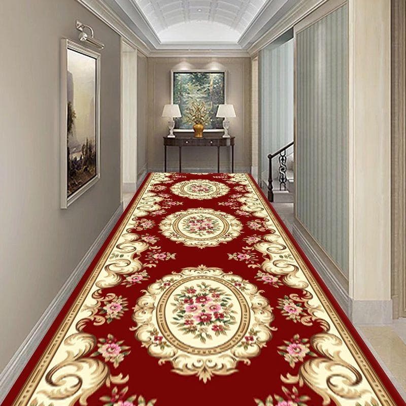 Chinese Style Corridor Aisle Carpet Hotel Hotel Stairs Non-Slip Floor Mats Home Entrance Carpet Custom Corridor Long Carpet 80x100cm
