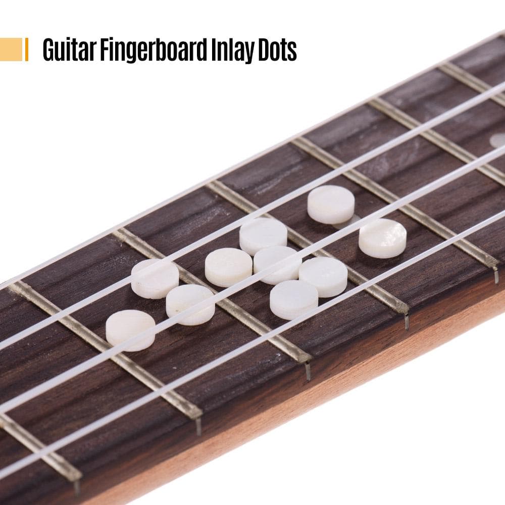 6mm Diameter Fretboard Fingerboard Position Marker Inlay Dots Colorful Abalone Mother of Pearl Pack of 10 white