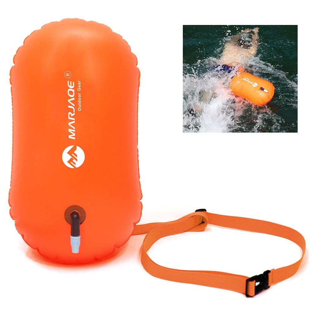Inflatable Swimming Bag Airbag Waterproof PVC Swimming Snorkeling Life Buoy Float Bag orange