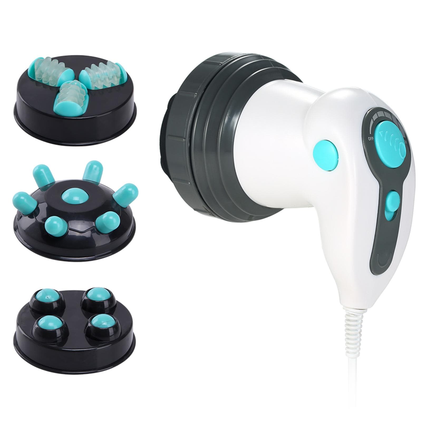 Handheld Fat Cellulite Remover Electric Body Massager with 3 Massage Heads Slimming Infrared EU Plug