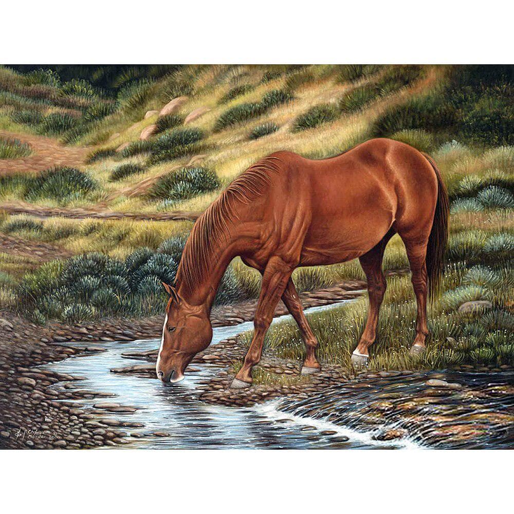 Diamond Embroidery Horse Full Drill Diamond Painting Animal Pictures of Rhinestones Beaded Painting 20X30CM