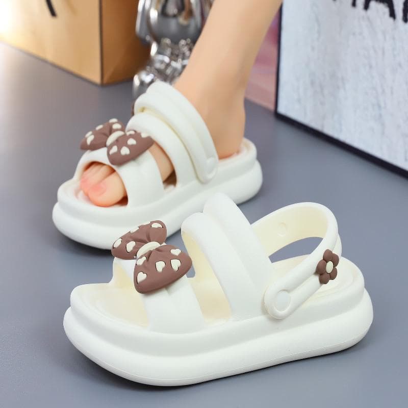 Women's Summer Outdoor Non-Slip Slippers - Thick Sole, Convertible Wear, Stylish and Versatile for Beach 40-41