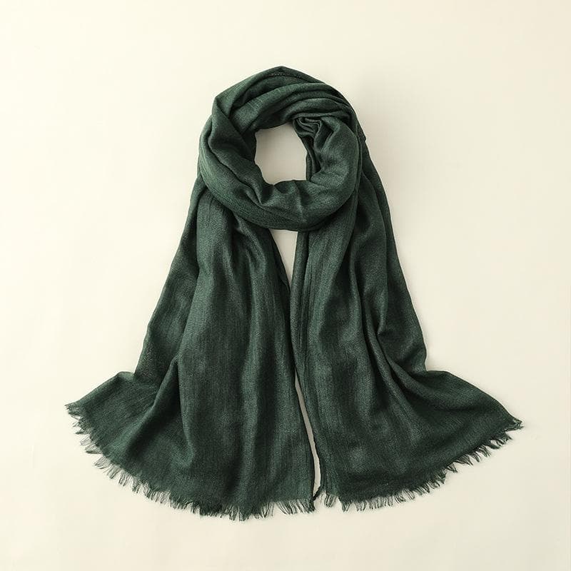 Summer Silk Scarf for Women, Fashionable Sun Protection and Shading, Beach Long Scarf, Solid Color Cotton and Linen Silk Scarf, Scarf 100*195CM