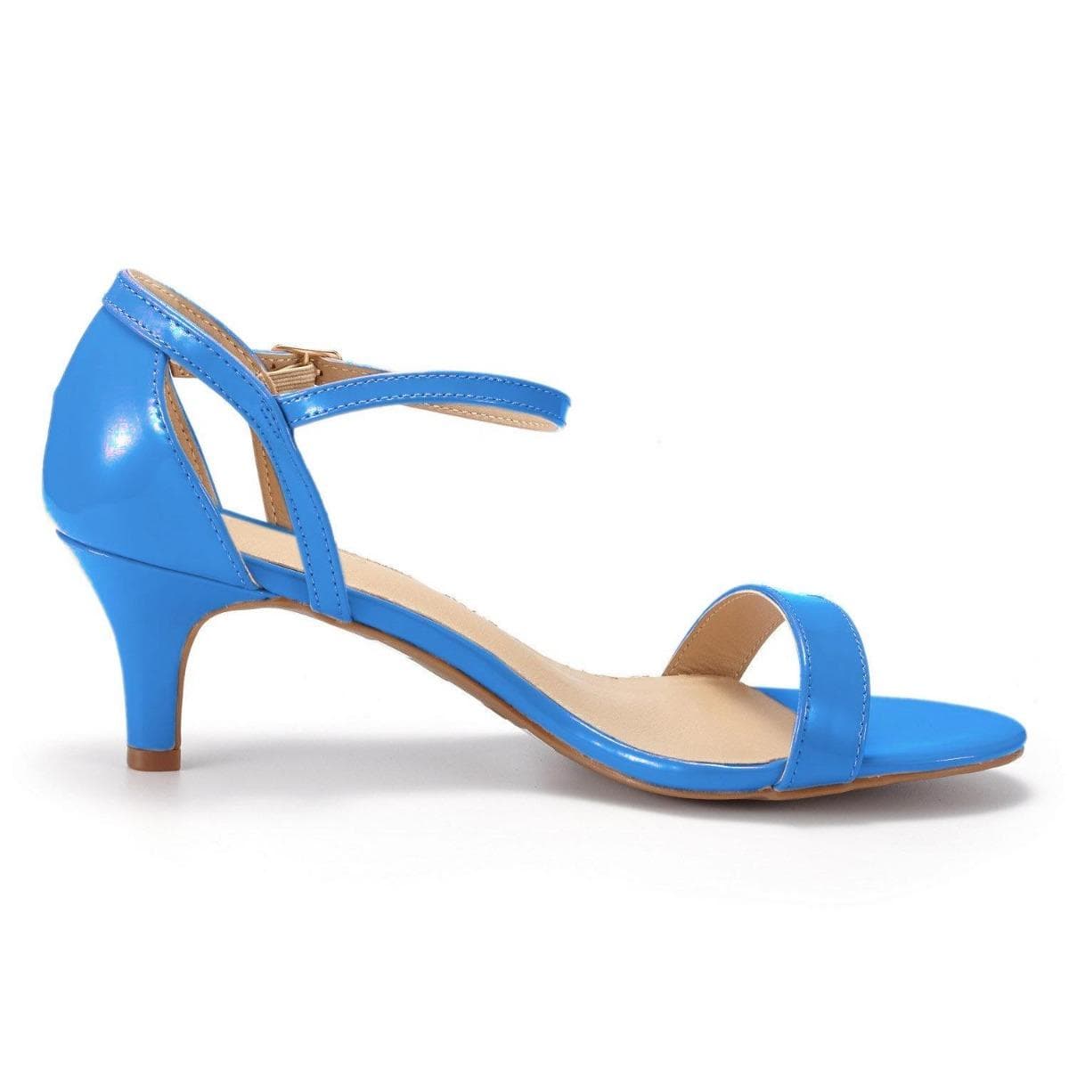Patent Summer Sexy Party Low Heels Sandal Women Pumps Shoes Wedding High Heels Women Shoes Pumps shoe 39 blue