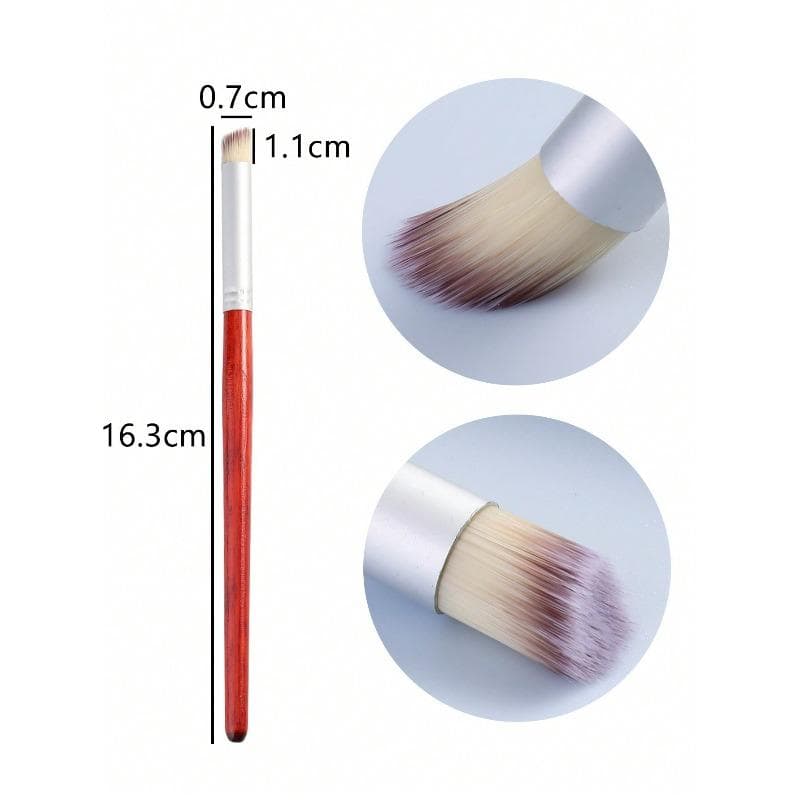 1Pcs Thick Head Nail Art Smudge Brush Nail Art Gradient Blush Brush, Gradient Brush Wooden Handle Nail Painting Brush For Home DIY Nail Art Tools 1pc