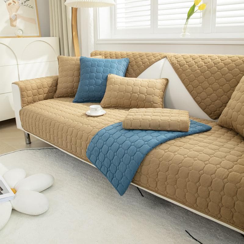 Thicke Sofa Cover Non-slip Couch Cover Cushion Slipcover for Living Room Universal for All Seasons Corduroy Home Protector Cover 90x120cm 1pcs