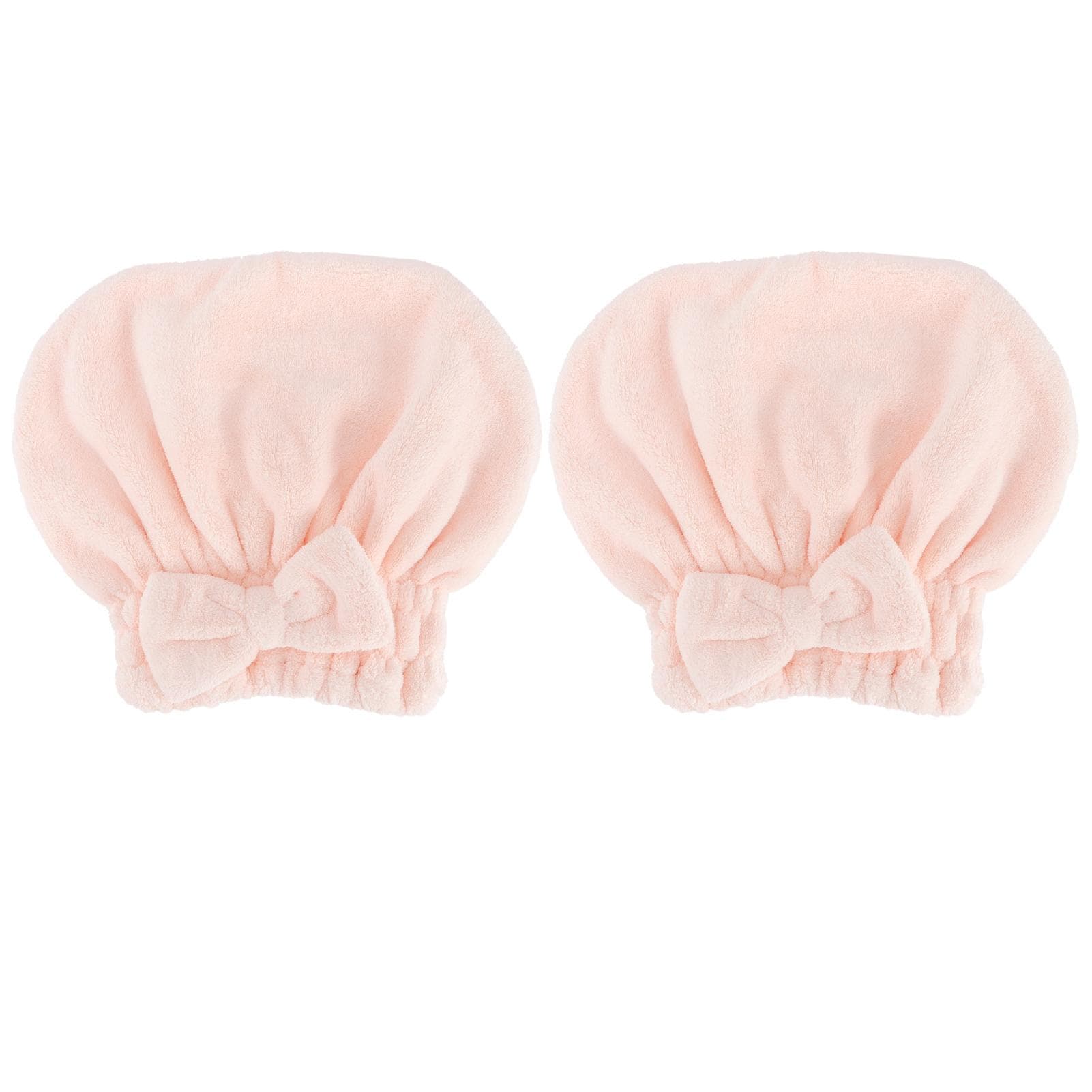 2PCS Coral Fleece Hair Drying Towels Absorbent Rapid Drying Thickening Hair Wrap HatBlue