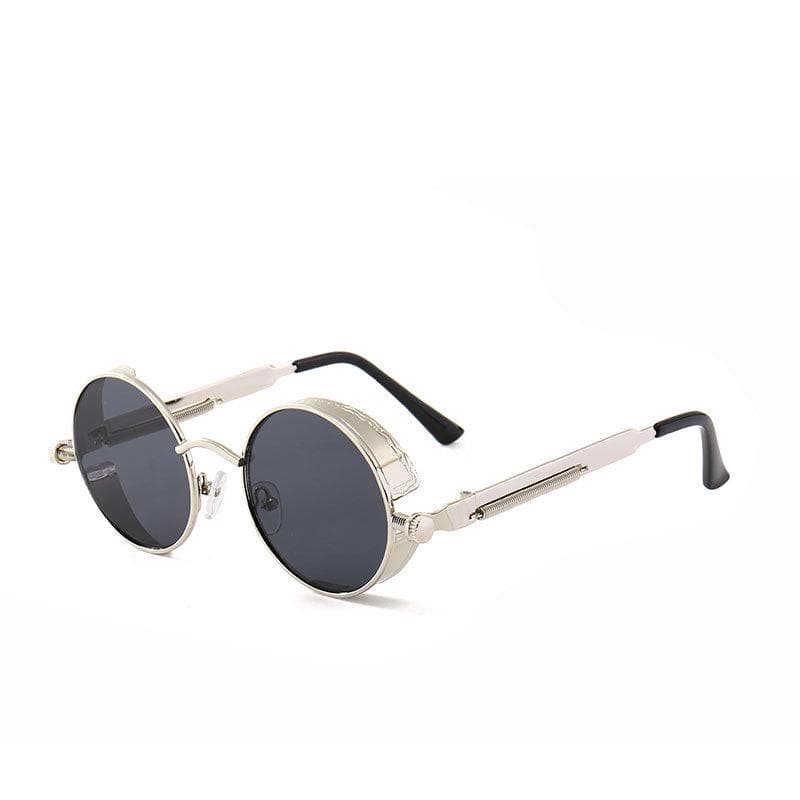 Steampunk Metal Round Sunglasses for Men Retro Vintage Style Sun Glasses Fashion Accessory Metal