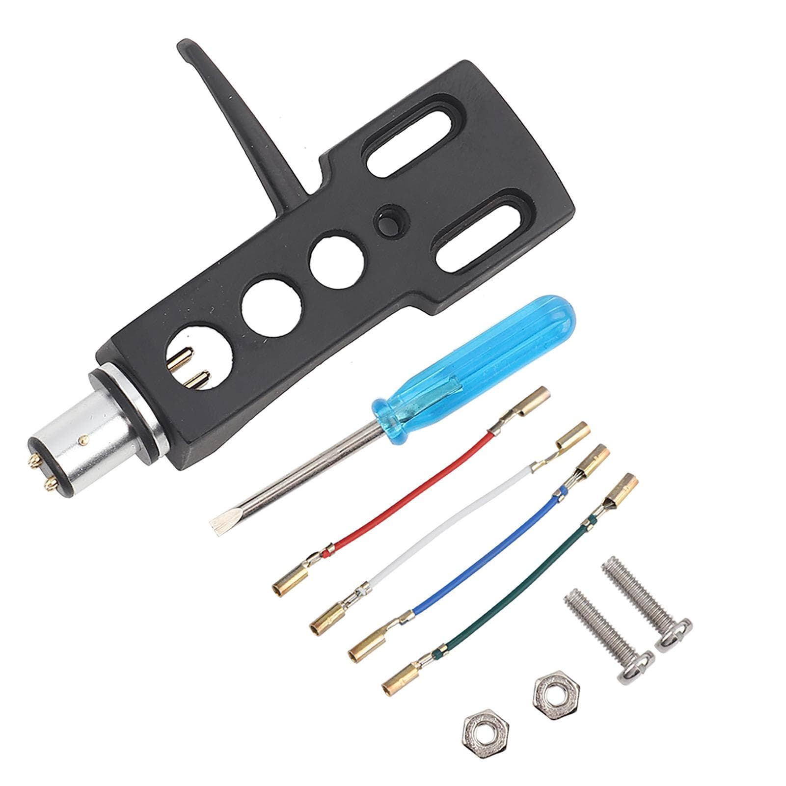 Universal LP Turntable Phono Headshell Mount Replacement with Wires