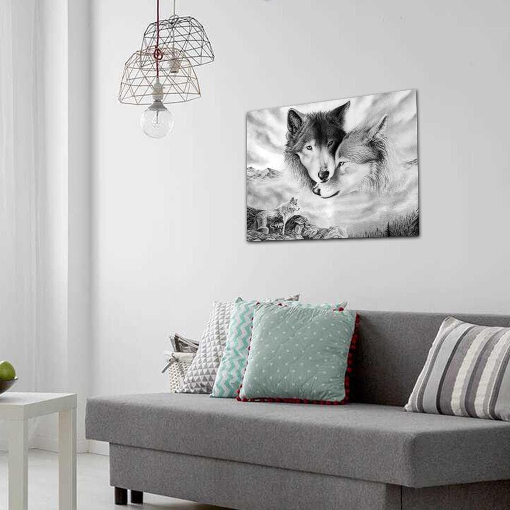 Unframed Animal Wolf Canvas Painting Home Living Room Bedroom Restaurant Wall Decor