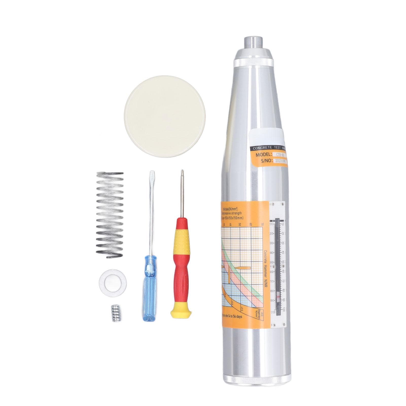 Concrete Rebound Test Hammer Mechanical Pressure Resistant High Strength Tester Meter Tool Schmidt