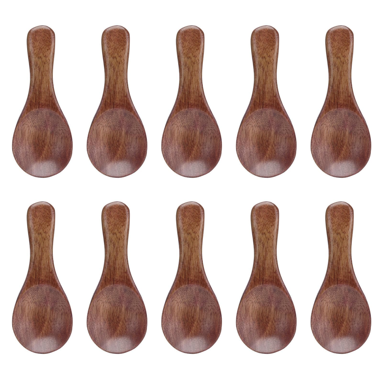 10pcs Small Wooden Spoons Cooking Condiments Spoons for Kitchen Seasoning Oil Coffee Tea Sugar L(for 6.5-9kg)