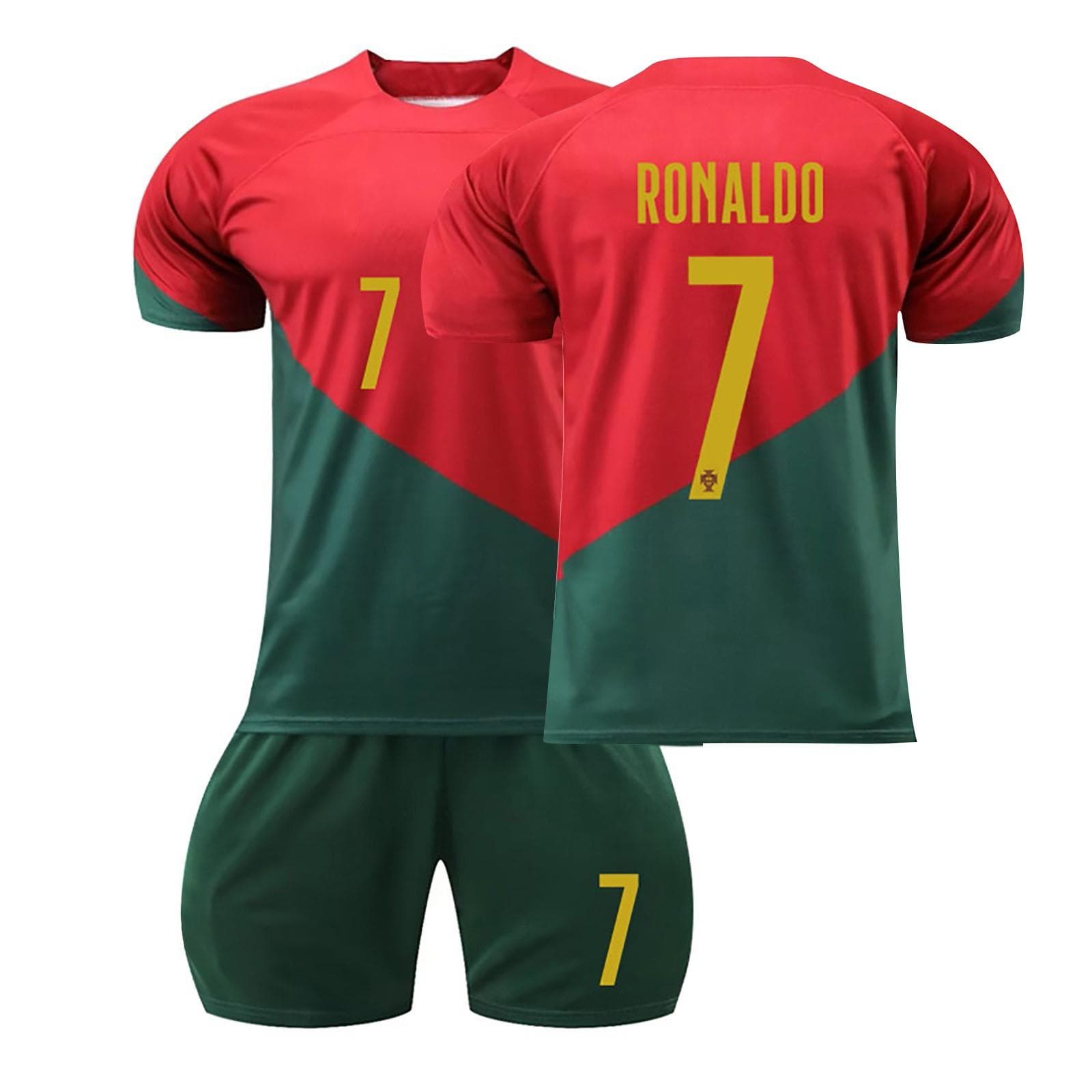 23-23 Portugal Home Children Size Jerseys Two Piece Set 16 red