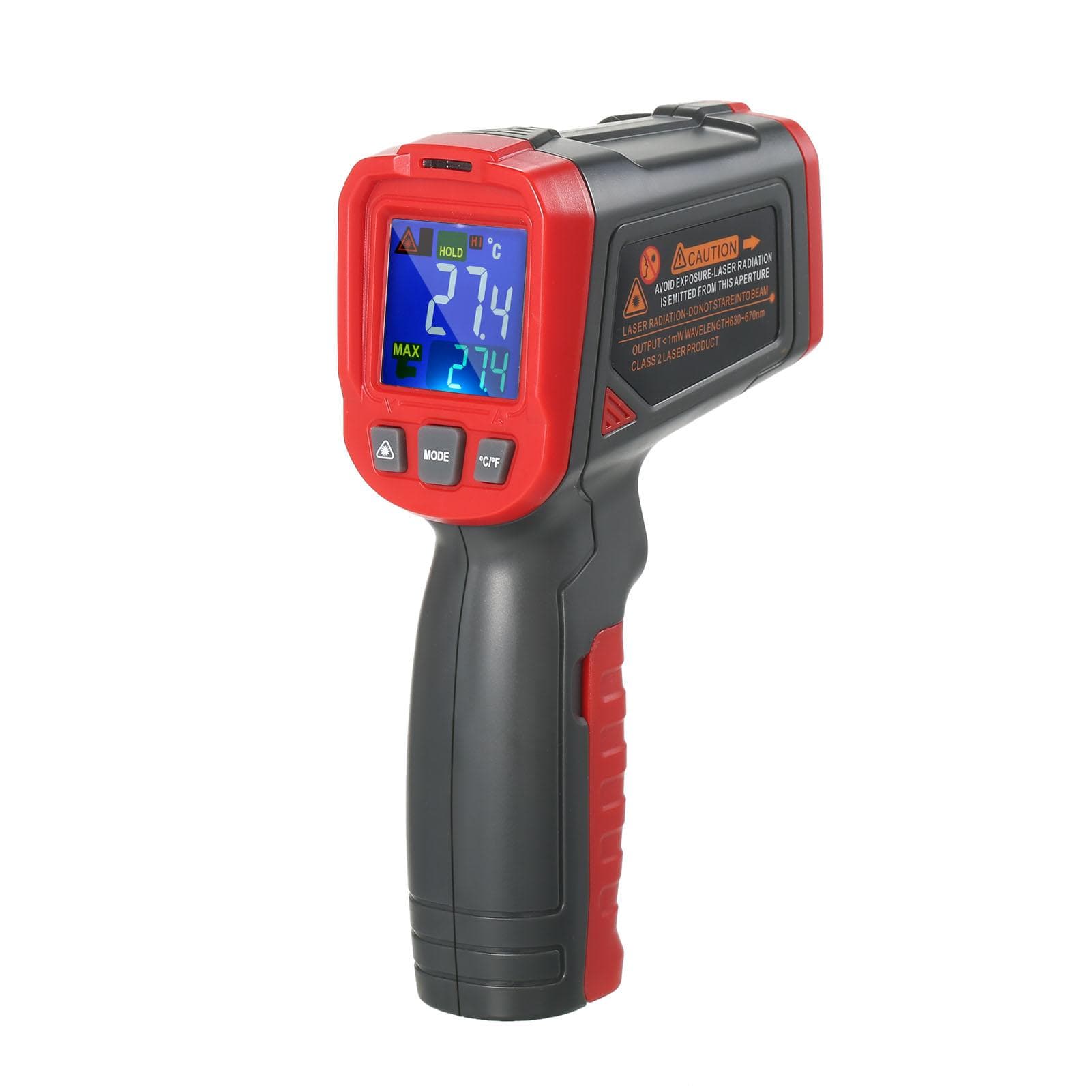 Infrared Temperature Measuring Gun LCD Digital Display Industrial Thermometer No Touch Gun red