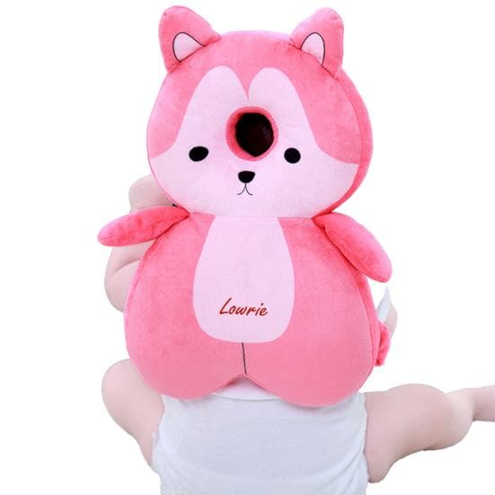 Baby Walking Head Protection Backpack Adjustable Chest Strap Breathable Padding Cute Anti Fall Safety Hat rose red