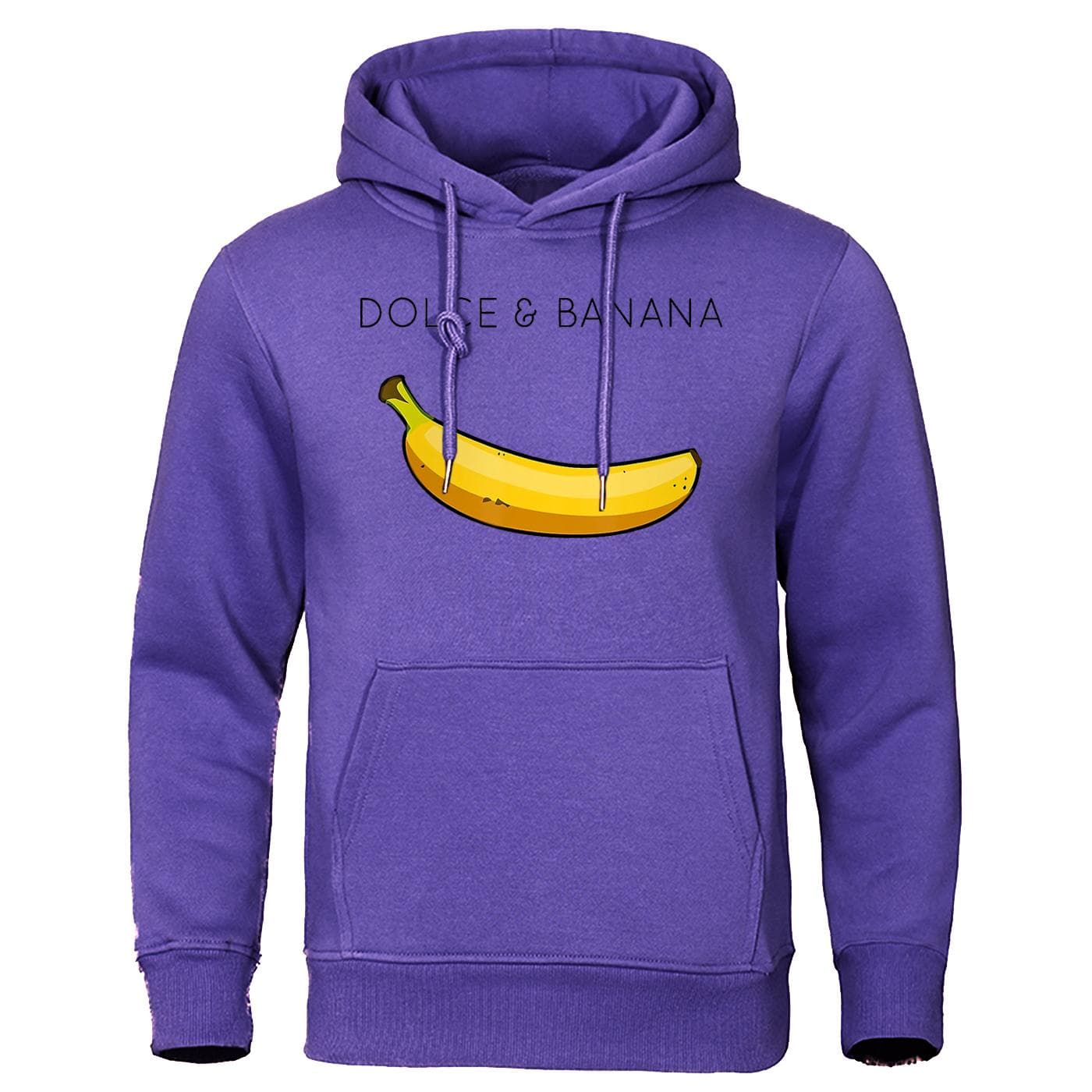 Dolce & Banana Cute Printed Men Hoodie Loose Casual Clothing Fashion Warm Fleece Hoodies Personality Street Hip Hop Sweatshirt S purple