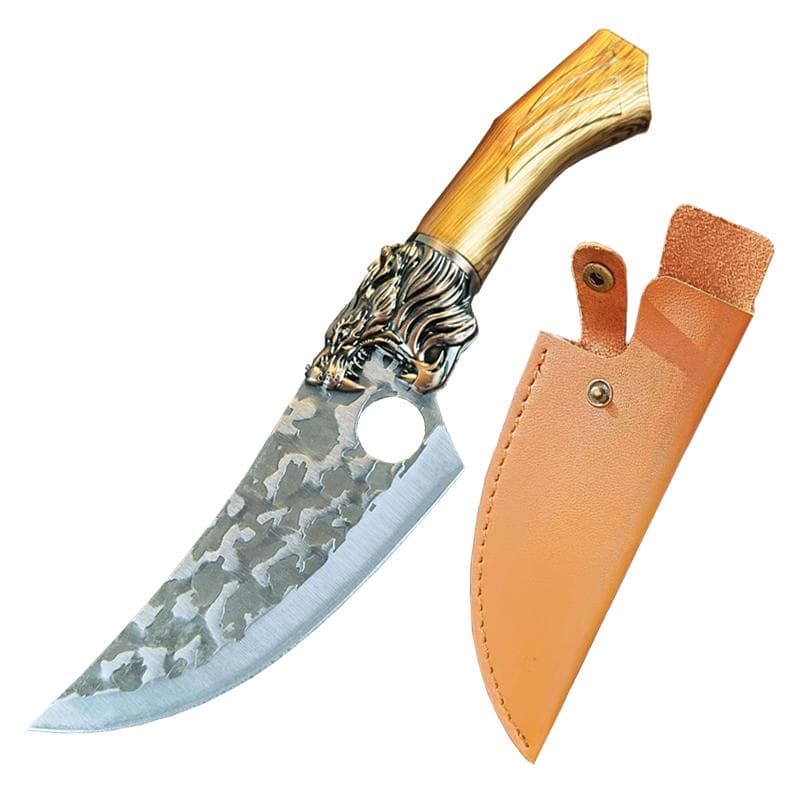 Stainless Steel Meat Cleaver Knife Handmade Forged Boning Knife Kitchen Chef Knives Camping Fish Knifes Cutter with cover