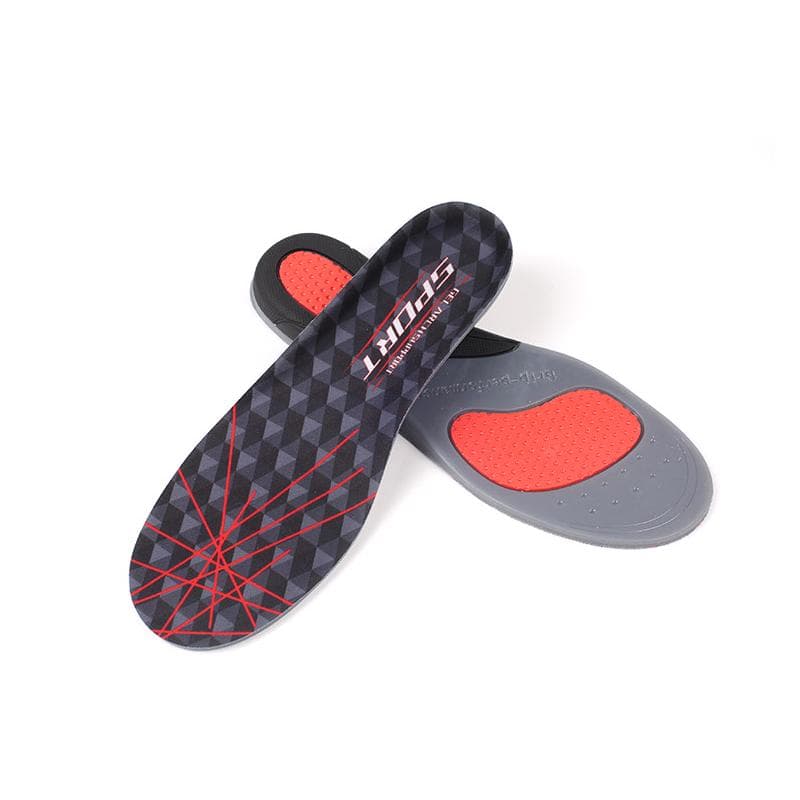 Sweat Absorbing and Breathable Insole with Arch Support Shock Absorption Breathability Anti Slip and Pressure Reducing Insole EU 44-45 black